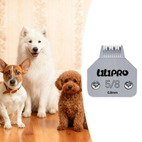 LILIPRO Acier inoxydable 5/8N 0.8mm A5 Lame de coupe-pattes de chien de remplacement pour rasoir de poils d'animaux Accessoires pour la coupe de fourrure de pied de chaton