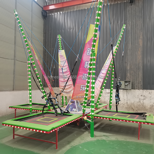 Trampoline de <span class=keywords><strong>saut</strong></span> à l'élastique pour enfants et adultes, intérieur/extérieur, 4 personnes, avec remorque mobile, lumières, en vente - Product Image 3