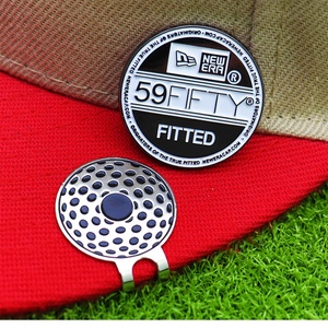 Wholesale Custom 0 Moq Metal Lapel Vintage Magnetic Golf Ball Marker <b>Hat</b> Clip Enamel Pin - Product Image 1