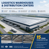 Entrepôt industriel à structure métallique, bâtiment à ossature métallique à portée libre pour charges lourdes, hangar de stockage logistique