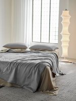 Parure de lit quatre pièces moderne et respirante, résistante à l'eau, ultra-fine, pour l'été, avec imprimé réactif et écologique