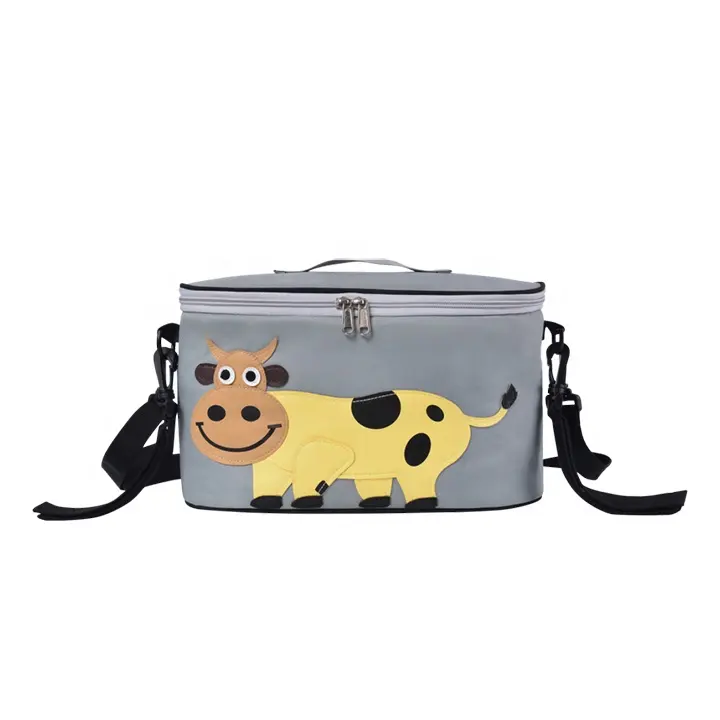 Vente en gros de sac à fermeture éclair pour couches de voyage avec dessin animé mignon personnalisé poussette de soins pour bébé organisateur de produits pour bébé