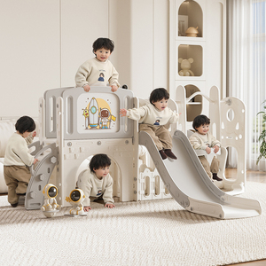 Venta de fábrica Rocket Toy Indoor Daycare Family Plastic <span class=keywords><strong>Slide</strong></span> and Swing Play House para niños <span class=keywords><strong>Slide</strong></span> Playground Play Equipment Set - Product Image 2