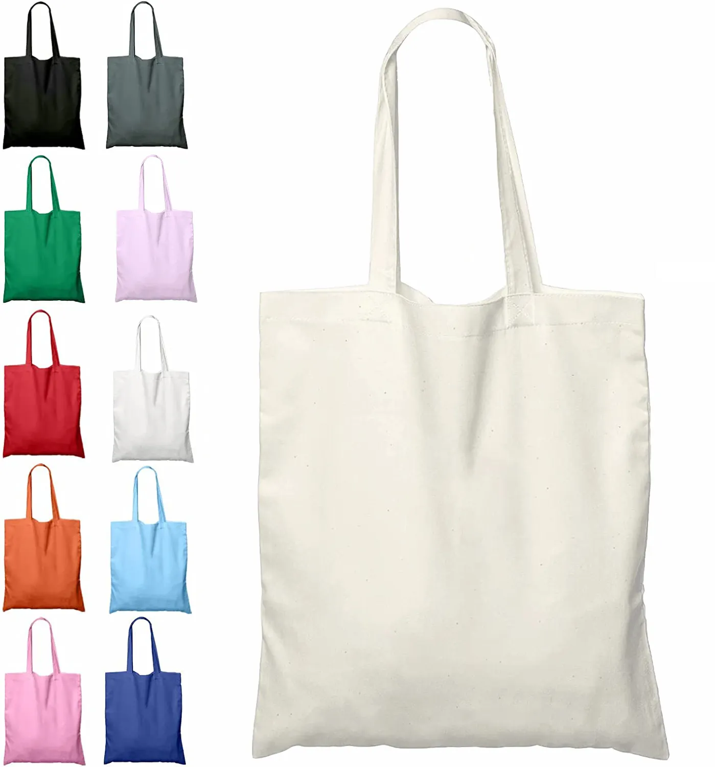 Bolsa de compras con logotipo personalizado, bolsa de lona de comestibles ecológica, bolsas de algodón promocionales