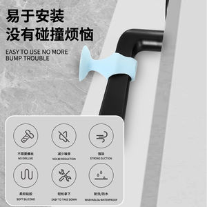 मेइलोंग हार्डवेयर व्यावहारिक सिलिकॉन रंगीन दरवाजे दीवार दरवाजा हैंडल स्टॉपर बम्पर गार्ड - Product Image 4