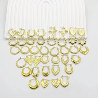 Pendientes de Aro Geométricos de Acero Inoxidable al por Mayor, Pendientes de Aro Minimalistas Modernos Chapados en Oro de 18K, Joyería de Lujo para Mujer