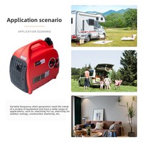 Araç Üstü Benzinli Küçük Jeneratör Seti Değişken Frekanslı Sessiz 24V 2KW 220V Çıkışlı Elektrikli Çalıştırmalı Büyük Kamyonlar Park Etme İçin