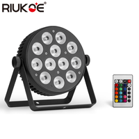 Focos LED DMX RGBW para interiores, escenarios, DJ, discotecas, bodas, de aluminio, silenciosos, sin ventilador, delgados, con control remoto IR, atenuación de 32 bits, certificación CE