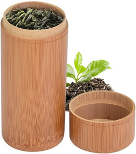 Recipiente portátil de bambú para almacenamiento de alimentos, recipiente de bambú para té, té y café - Product Image 4