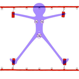 Juego de Restricciones para la Cama, Esposas para Adultos, Juego de Posiciones de Sumisión, Juguetes Sexuales de Bondage - Product Image 1