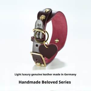 Collares y Correas para Mascotas de Cuero Genuino Suave de Diseño Original, <span class=keywords><strong>Collar</strong></span> Ancho con Protección para el Cuello, Ajustable, Juego de <span class=keywords><strong>Collar</strong></span> de Lujo para Perro - Product Image 6