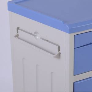 Table de chevet médicale rectangulaire bleue pour hôpital, maison de retraite et usage hospitalier - Product Image 2