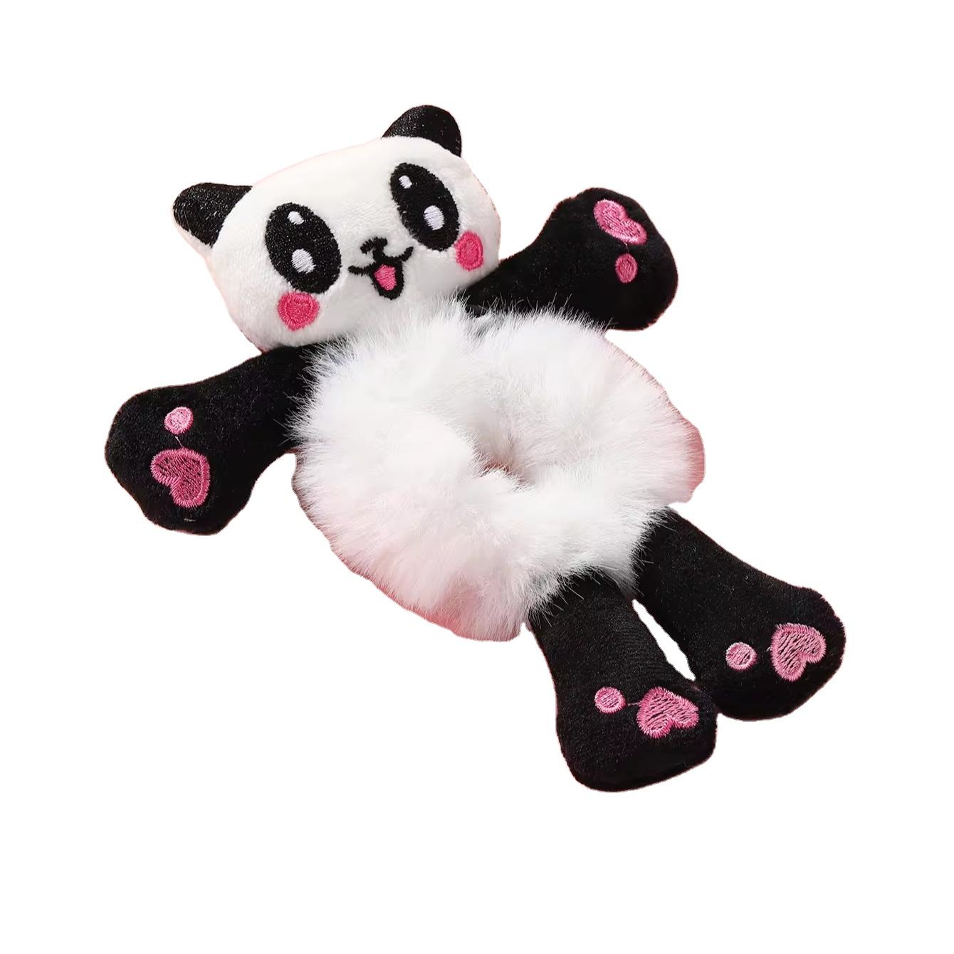 Hair Tie Cartoon Panda Hair Band Cute Elastic Hair Scrunchy for Girls Women