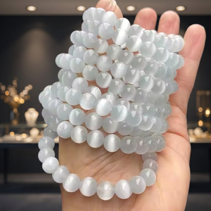 สร้อยข้อมือคริสตัลทำจากหินธรรมชาติปรับได้6/8มม. - Product Image 2