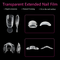 140 pièces/boîte Capsules d'ongles françaises Sandwich Dual Forms pour extension rapide en gel, avec moule supérieur et moule inférieur