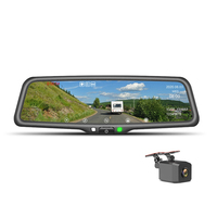 Nuevo diseño, Monitor LCD de 9,66 pulgadas, alto brillo, 1500Cd/M2, cámara de salpicadero para coche, compatible con tarjeta de memoria de 64GB con gran precio