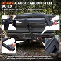 Support de Roue de Secours Tout-Terrain AUTOBOTS à Fixation sur Attelage, Capacité 200KG, Acier Noir Thermolaqué, Compatible Camion, Jeep, Remorque, VTT, UTV, VR
