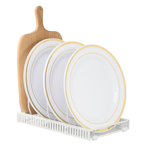 Organizador de Ollas y Sartenes Expandible Moderno de 3 Niveles, Ajustable, Ecológico, de Hierro, para Almacenamiento en Gabinetes, Platos y Utensilios de Cocina - Product Image 3