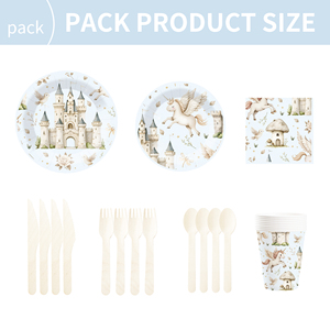 Juego de Vajilla de Cumpleaños de Unicornio DAMAI, Plato de Papel con Elementos de Castillo de Unicornio, Vasos de Papel, Servilletas para Niños, Fiesta de Cumpleaños Infantil - Product Image 2