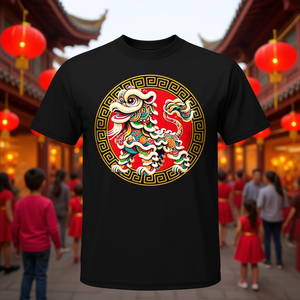 T-shirt de danse du lion du Nouvel An chinois pour enfants, costume pour garçons et filles - Product Image 3