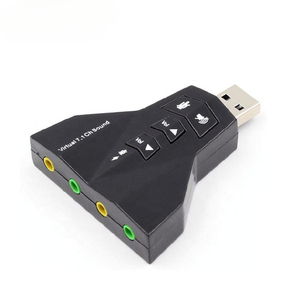 Carte son externe double, adaptateur USB virtuel 7.1 canaux, double microphone et casque, carte son audio 7.1 - Product Image 1