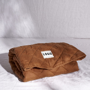 Manta de juego para bebé de lino orgánico puro, 120x120cm, tela francesa saludable, plegable, silenciosa, para gimnasio de gateo, venta al por mayor personalizada - Product Image 4