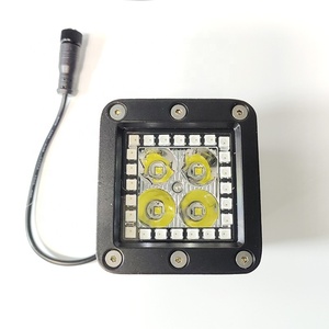 Luz de Trabajo LED Misunauto Serie Flow Halos Offroad RGB Pod 3" Cuadrado <span class=keywords><strong>Halo</strong></span> Spot/<span class=keywords><strong>Flood</strong></span>/Combo Beam 12V Pre-Ensamblado - Product Image 1