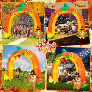 Arche Gonflable Géante en Forme de Dinde pour Décoration Extérieure de Jardin, Thanksgiving et Automne, Imperméable, Couleurs Personnalisables - Product Image 6