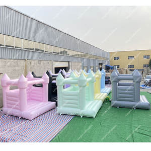 Château gonflable commercial blanc pastel, <span class=keywords><strong>mini</strong></span> trampoline, château gonflable pour location - Product Image 5
