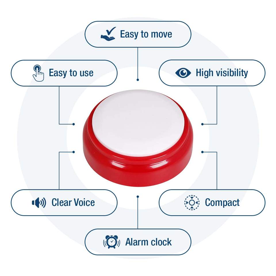 Clock A Button Talking Button Clock Announce Time and Date Loudly With North American ...