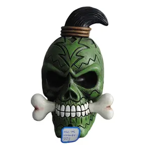 wholesale customized halloween ornament skeleton head decoration resin accessories halloween resin craft gifts for decor