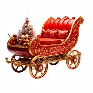 Atractivo portador de cesta de regalo de trineo de madera lleno de golosinas adornos de mezcla de cacao caliente para regalo de anfitrión de vacaciones festivas - Product Image 1