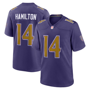 Maillots de football américain personnalisés 2026 Baltimore, brodés et cousus, uniformes sportifs pour jeunes avec logos, couleur violet - Product Image 5