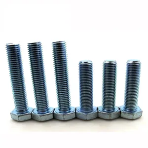 Hex Bolt DIN 931 din933 kẽm mạ Hex hình lục giác đầu một phần Threaded Hot Dip mạ kẽm pernos bu lông và đai ốc - Product Image 4