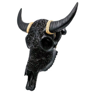 Cuerno de calavera tallado a mano para decoración de pared, colgante o de pie, cabeza de toro de búhos - Product Image 5