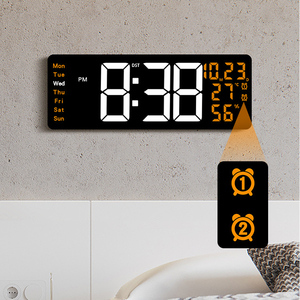 Horloge <span class=keywords><strong>murale</strong></span> numérique LED extra-large pour décoration de salle de classe, système médical, grand écran, importateur, avec affichage de la température - Product Image 6