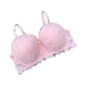 Belle dentelle rose Sexy femmes Push Up grande taille soutien-gorge complet 38C D DD,40D,42D tasse soutien-gorge en fil d'acier femme mince Lingerie soutien-gorge Canada