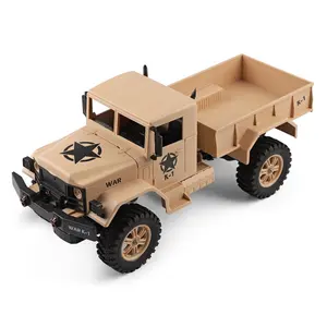 WLTOYS 124301 mainan truk Remote Control, mobil Tentara skala 1/12 2.4GHz RC Off-Road dengan semua terpolarisasi untuk anak laki-laki dan perempuan dewasa