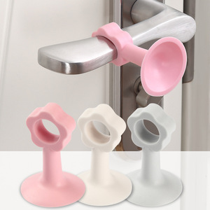 Silicone Door Handle Anti Collision Pad With Suction Cup For Bathroom Door Stop No Drilling Required Minimalist Design - Product Image 1