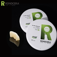 Disque en zircone esthétique Rondcera 42%-49% translucide, optimisé pour un frittage rapide, restauration esthétique en zircone monolithique