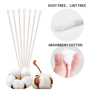 Bastoncini di Cotone Lunghi con Punta Singola per Uso Medico, 6 Pollici, Bastoncini per Pulizia con Contenitore, Bastoncini di Legno con Cotone - Product Image 2