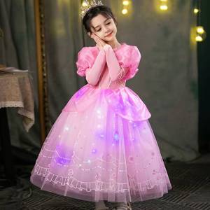 Nuevo Vestido de Princesa Rosa Elegante para Niñas, Disfraces Clásicos para Fiestas de Cumpleaños Infantiles - Product Image 3