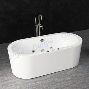 Baignoire autoportante à jets d'eau et à bulles d'air Whirlpool de 67 pouces, baignoires à hydromassage - Product Image 3