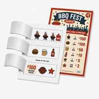 Billets à déchirer personnalisés à impression numérique haute définition – Cartes promotionnelles pour jeux de barbecue, restaurants et événements