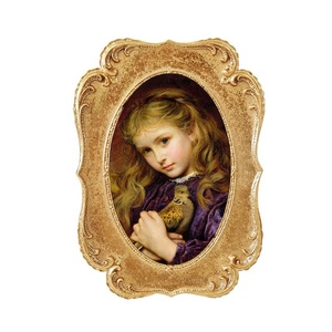 Nhựa cổ điển khung vàng trang trí công phu hình ảnh khung ảnh cho nhà Favor quà tặng trang trí nội thất - Product Image 2