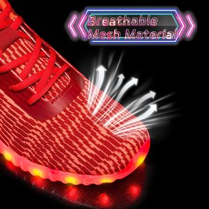 Chaussures lumineuses LED, baskets rechargeables par USB, unisexes, pour adultes, chaussures de course, de fête et de danse - Product Image 5