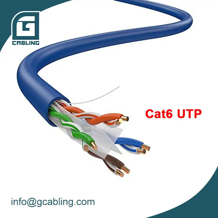 Gcabling UTP Lan cable 1000FT 305M 4pair twisted ethernet data indoor Cat6 solid OFC pure Copper Cat 6 network cable