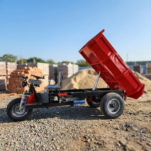 Triciclo Eléctrico <span class=keywords><strong>de</strong></span> Carga <span class=keywords><strong>de</strong></span> 3 Ruedas, Motocicleta Volquete Abierta con Elevación Hidráulica Automática para Transporte en Minas - Product Image 3