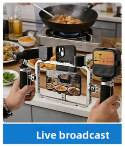 Kit vidéo mobile multifonctionnel avec support universel à dégagement rapide pour téléphone et poignée rotative, cage de lapin à attraction magnétique - Product Image 5