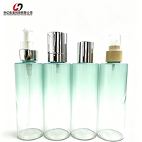 Bouteille en plastique PET de 200 ml en forme de cylindre avec pompe pour lotion, détergent vaisselle, savon liquide pour les mains, gel douche, crème cosmétique